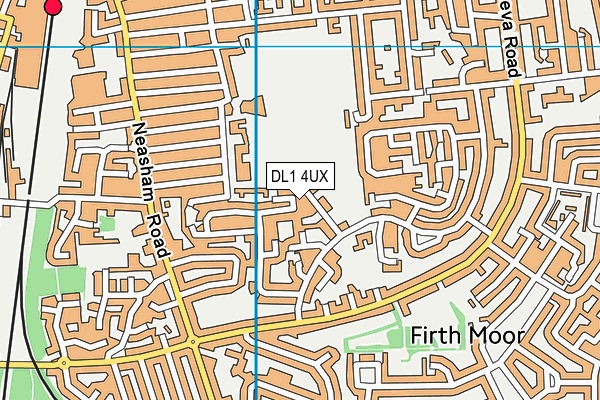 DL1 4UX map - OS VectorMap District (Ordnance Survey)