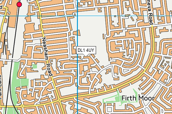 DL1 4UY map - OS VectorMap District (Ordnance Survey)