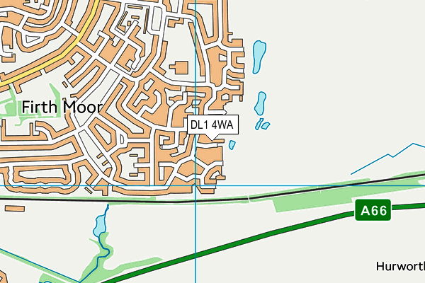 DL1 4WA map - OS VectorMap District (Ordnance Survey)