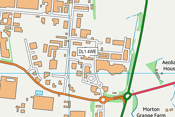 DL1 4WE map - OS VectorMap District (Ordnance Survey)
