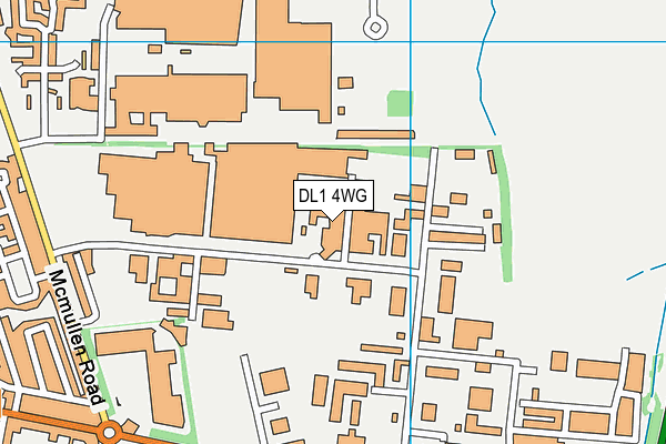 DL1 4WG map - OS VectorMap District (Ordnance Survey)