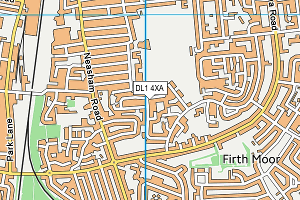 DL1 4XA map - OS VectorMap District (Ordnance Survey)