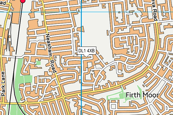 DL1 4XB map - OS VectorMap District (Ordnance Survey)