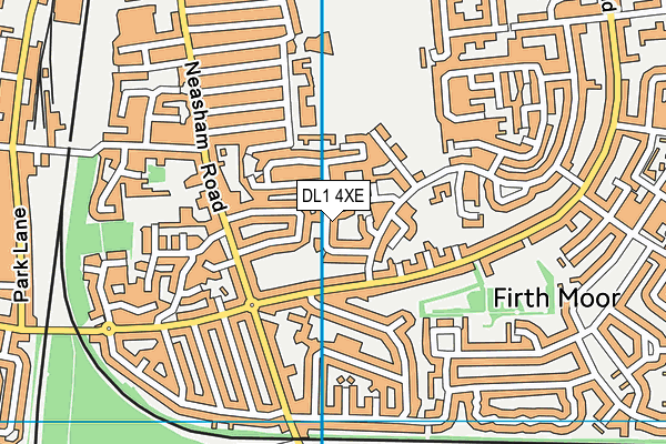 DL1 4XE map - OS VectorMap District (Ordnance Survey)