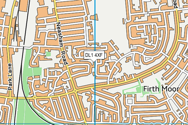 DL1 4XF map - OS VectorMap District (Ordnance Survey)