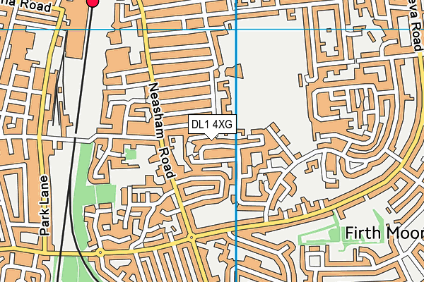 DL1 4XG map - OS VectorMap District (Ordnance Survey)