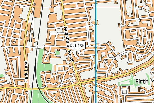 DL1 4XH map - OS VectorMap District (Ordnance Survey)