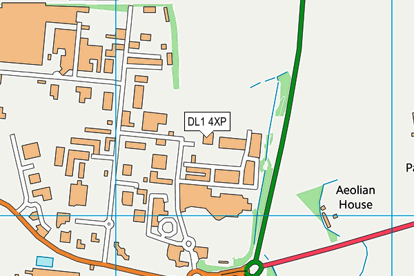 DL1 4XP map - OS VectorMap District (Ordnance Survey)