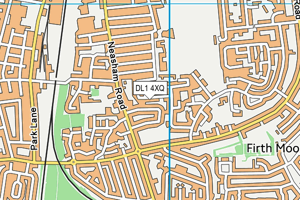 DL1 4XQ map - OS VectorMap District (Ordnance Survey)