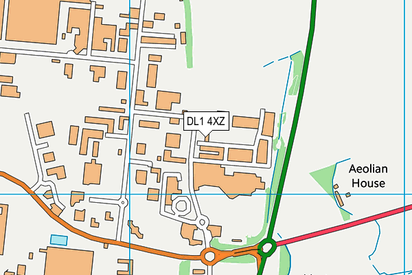 DL1 4XZ map - OS VectorMap District (Ordnance Survey)