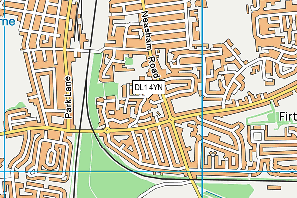 DL1 4YN map - OS VectorMap District (Ordnance Survey)