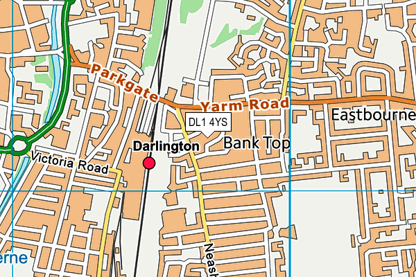 DL1 4YS map - OS VectorMap District (Ordnance Survey)