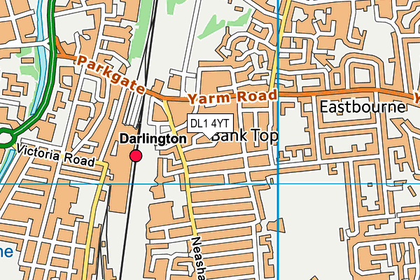 DL1 4YT map - OS VectorMap District (Ordnance Survey)