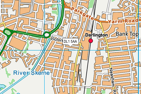 DL1 5AA map - OS VectorMap District (Ordnance Survey)