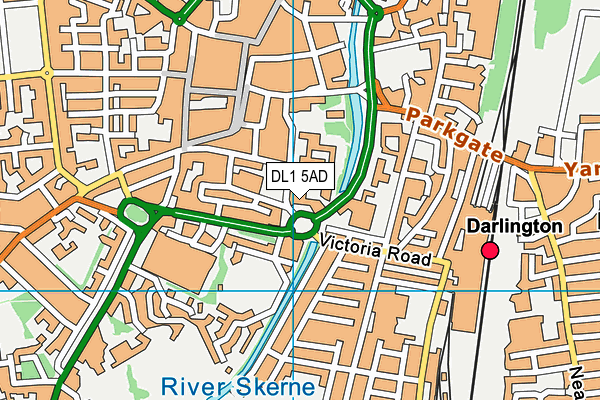 DL1 5AD map - OS VectorMap District (Ordnance Survey)