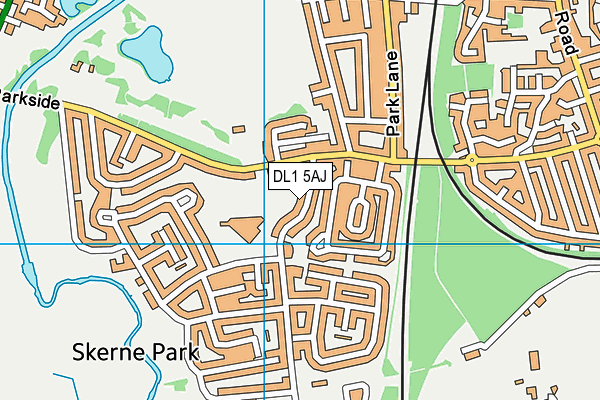 Skerne Park Academy map (DL1 5AJ) - OS VectorMap District (Ordnance Survey)