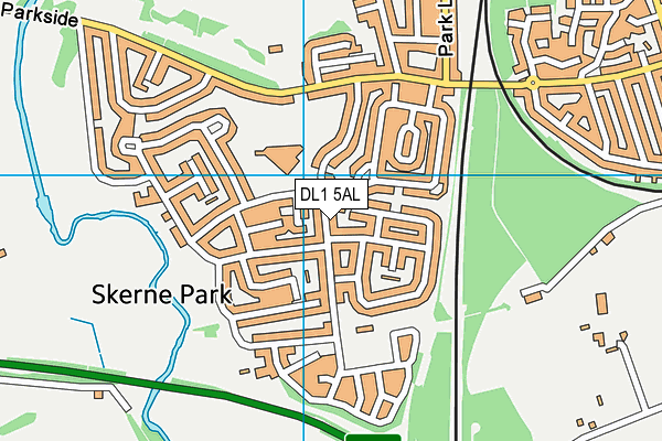 DL1 5AL map - OS VectorMap District (Ordnance Survey)