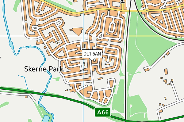 DL1 5AN map - OS VectorMap District (Ordnance Survey)