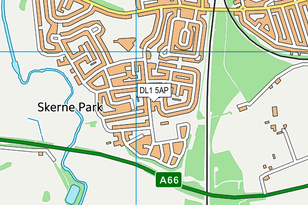 DL1 5AP map - OS VectorMap District (Ordnance Survey)