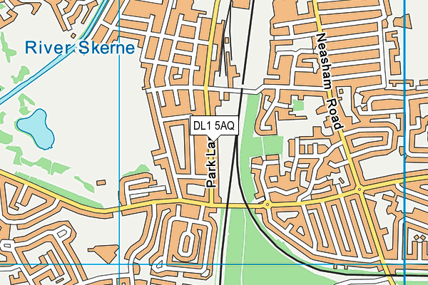 DL1 5AQ map - OS VectorMap District (Ordnance Survey)