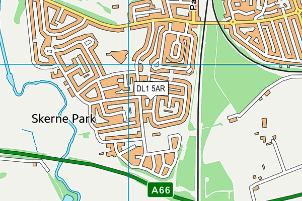 DL1 5AR map - OS VectorMap District (Ordnance Survey)