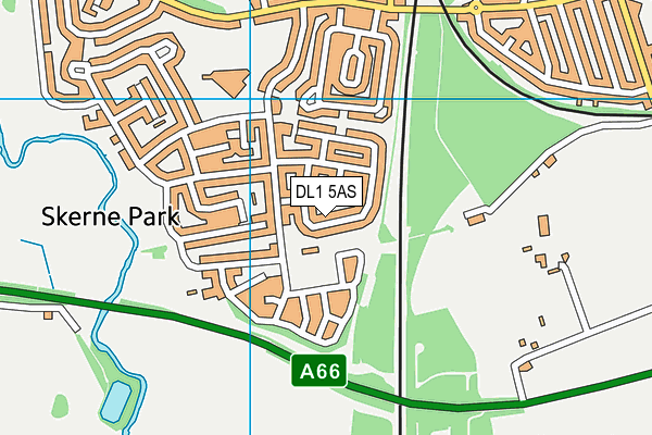 Skerne Park Community Centre map (DL1 5AS) - OS VectorMap District (Ordnance Survey)