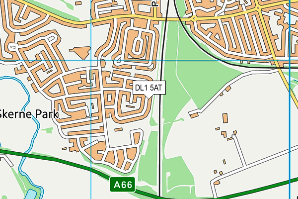 DL1 5AT map - OS VectorMap District (Ordnance Survey)