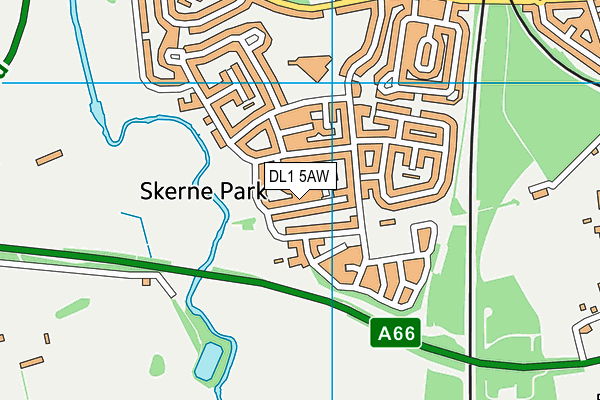 DL1 5AW map - OS VectorMap District (Ordnance Survey)