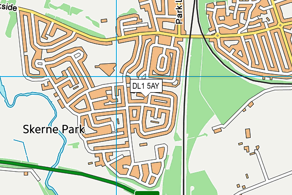 DL1 5AY map - OS VectorMap District (Ordnance Survey)