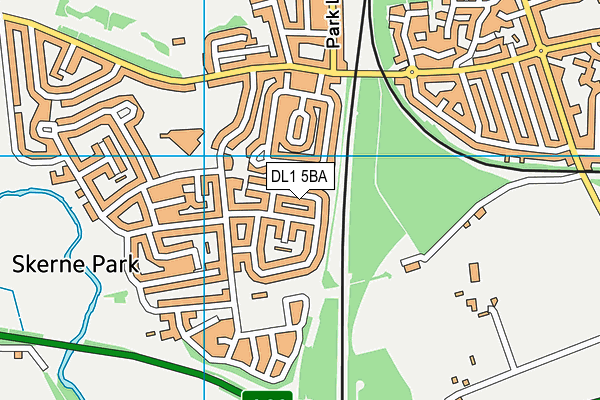 DL1 5BA map - OS VectorMap District (Ordnance Survey)