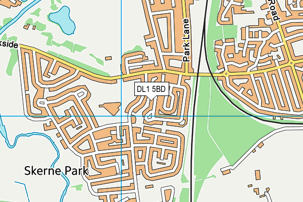 DL1 5BD map - OS VectorMap District (Ordnance Survey)