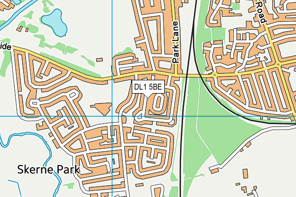 DL1 5BE map - OS VectorMap District (Ordnance Survey)