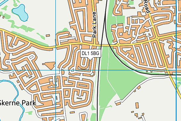 DL1 5BG map - OS VectorMap District (Ordnance Survey)