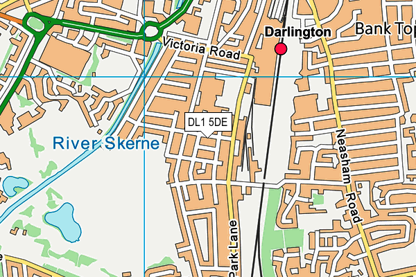 DL1 5DE map - OS VectorMap District (Ordnance Survey)