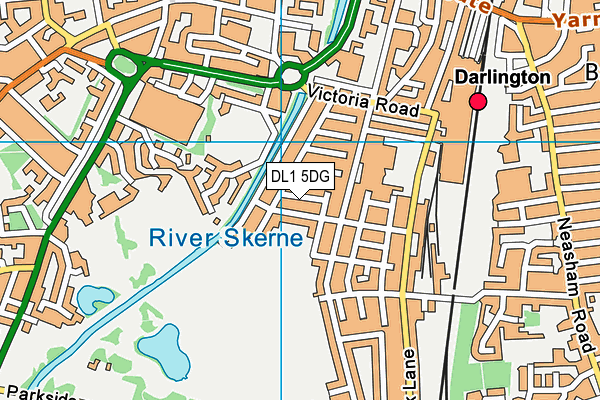 DL1 5DG map - OS VectorMap District (Ordnance Survey)