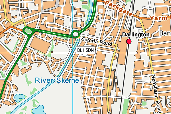 DL1 5DN map - OS VectorMap District (Ordnance Survey)