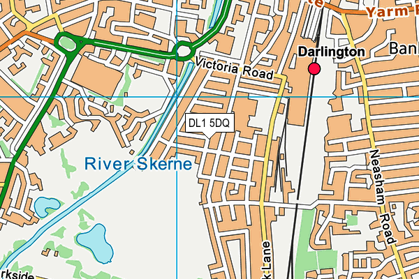 DL1 5DQ map - OS VectorMap District (Ordnance Survey)