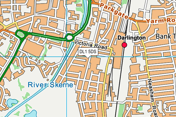 DL1 5DS map - OS VectorMap District (Ordnance Survey)
