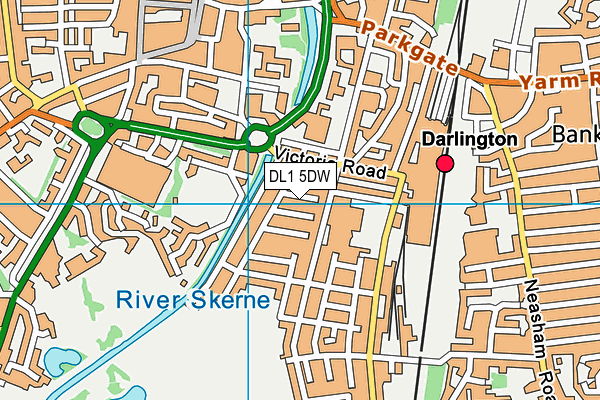DL1 5DW map - OS VectorMap District (Ordnance Survey)