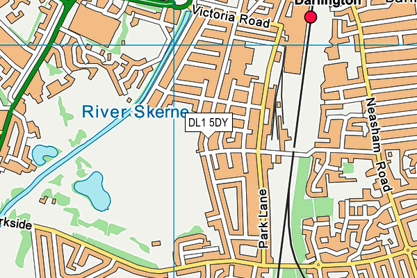 DL1 5DY map - OS VectorMap District (Ordnance Survey)