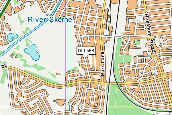 DL1 5EB map - OS VectorMap District (Ordnance Survey)