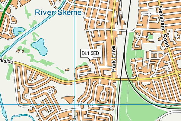 DL1 5ED map - OS VectorMap District (Ordnance Survey)