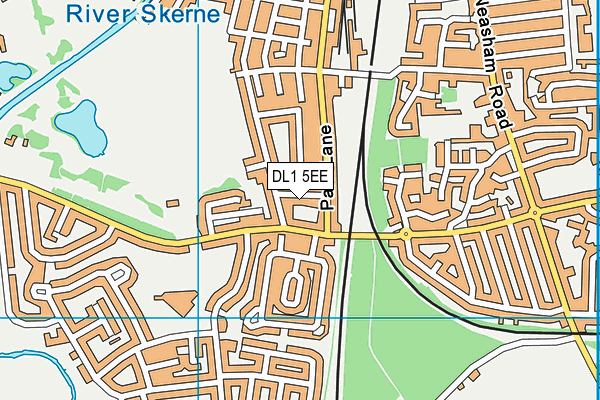 DL1 5EE map - OS VectorMap District (Ordnance Survey)