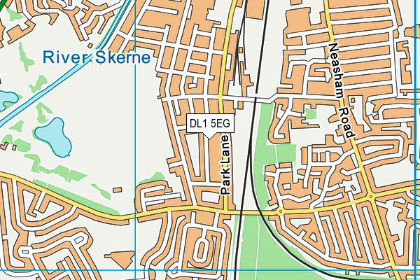 DL1 5EG map - OS VectorMap District (Ordnance Survey)