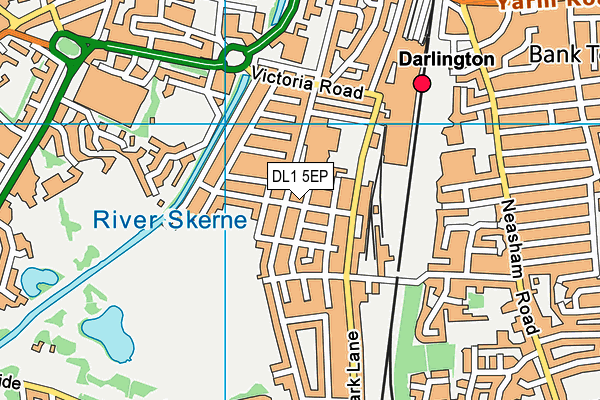 DL1 5EP map - OS VectorMap District (Ordnance Survey)