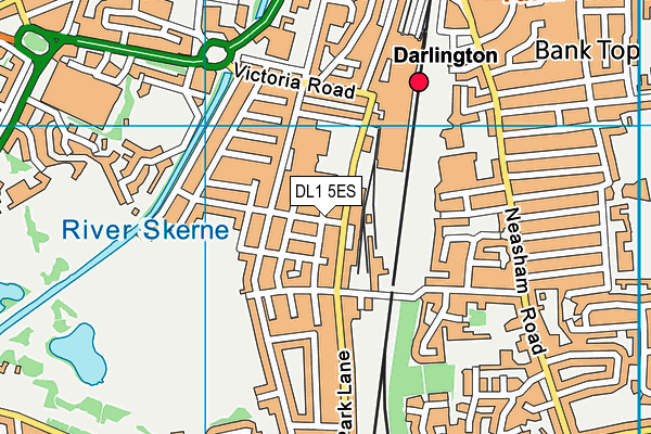 DL1 5ES map - OS VectorMap District (Ordnance Survey)