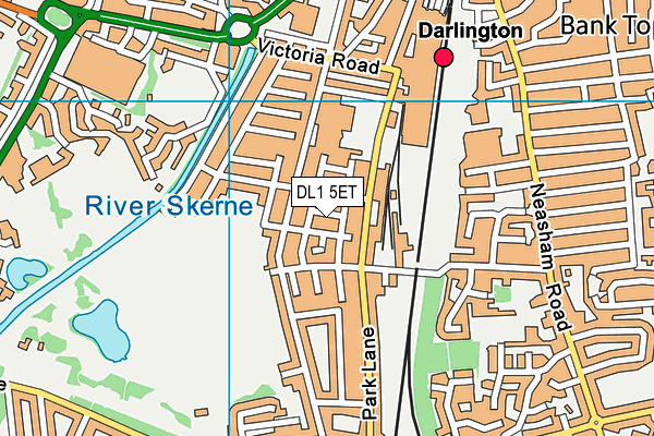 DL1 5ET map - OS VectorMap District (Ordnance Survey)