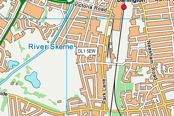 DL1 5EW map - OS VectorMap District (Ordnance Survey)