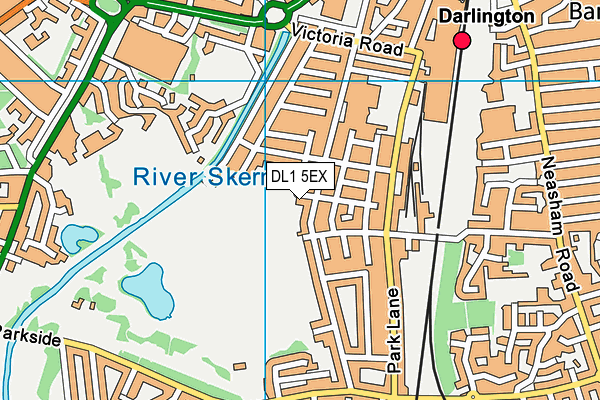 DL1 5EX map - OS VectorMap District (Ordnance Survey)