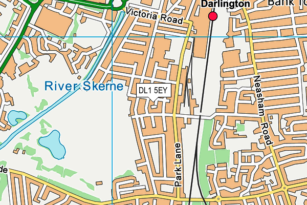 DL1 5EY map - OS VectorMap District (Ordnance Survey)